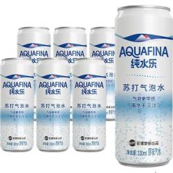 AQUAFINA 无糖0脂0卡苏打气泡水 330ml *6听