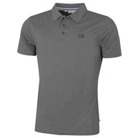 Calvin Klein Underwear Calvin Klein 男式 Central Eco 轻质吸湿排汗高尔夫 Polo 衫, 银色/灰色