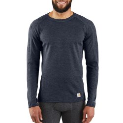 carhartt 男士圆领长袖底层内衣 Deep Navy Heather