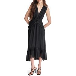 Donna Karan DKNY Donna Karan 女式 V 领前扭结无袖连衣裙