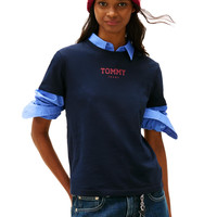 TOMMY JEANS 女式短袖棉质图案T恤