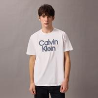卡尔文·克莱恩 CK Jeans 男女情侣休闲通勤字母印花纯棉针织短袖T恤