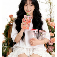 乐序 rano乐序少女高硼硅气泡冰霸玻璃杯520ml