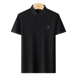 梦特娇 长绒棉吸汗透气 黑色 XL 男士POLO衫