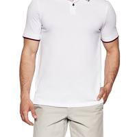 Armani Exchange 男式短袖针织Polo衫 白色 L