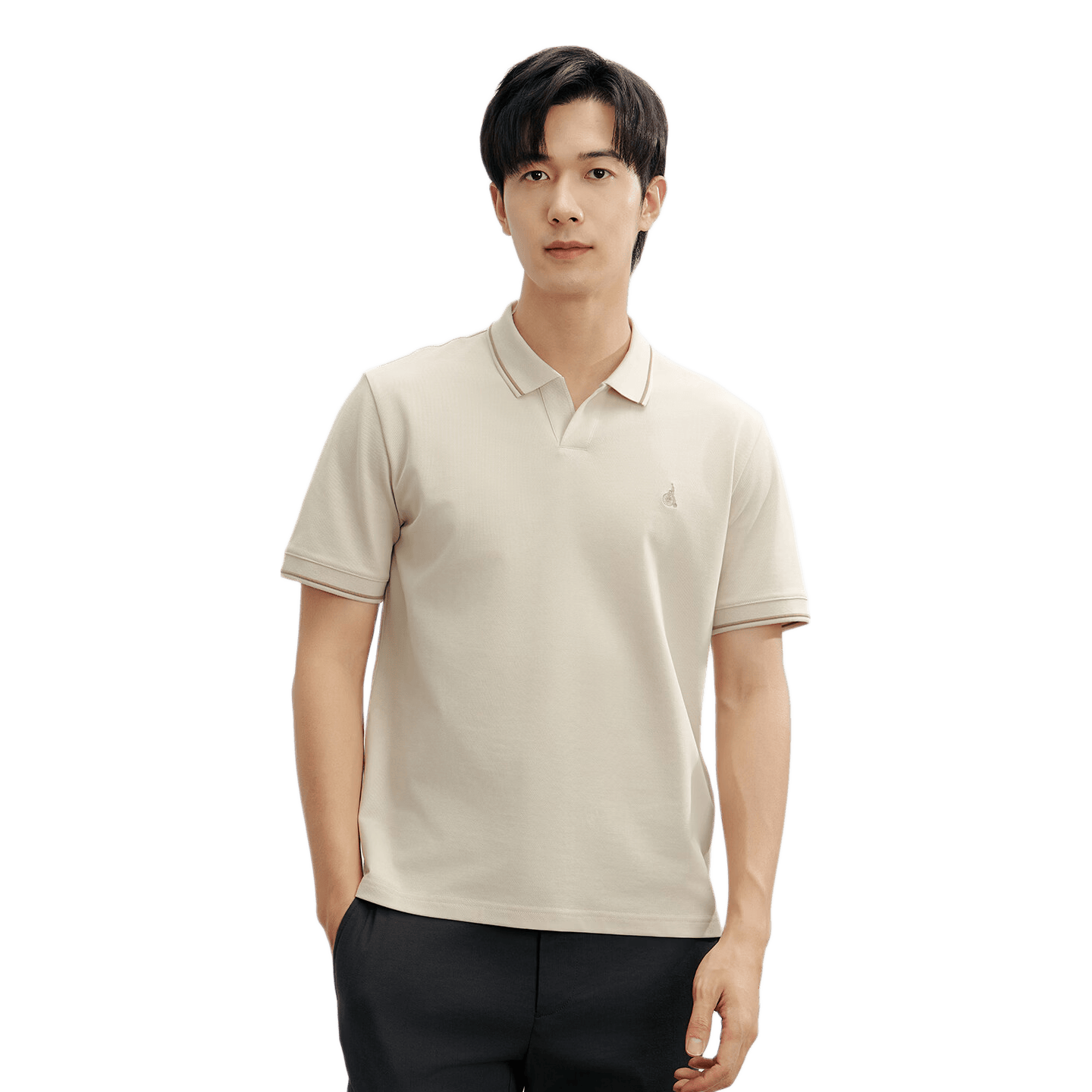 BEANPOLE滨波 刺绣撞色 藏青色 M 男士POLO衫