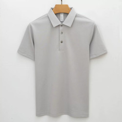 富绅 双面莱赛尔丝光棉速干 Polo衫 高级灰 2XL