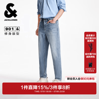 杰克琼斯 男装夏季修身牛仔裤 浅牛仔蓝 W32/175