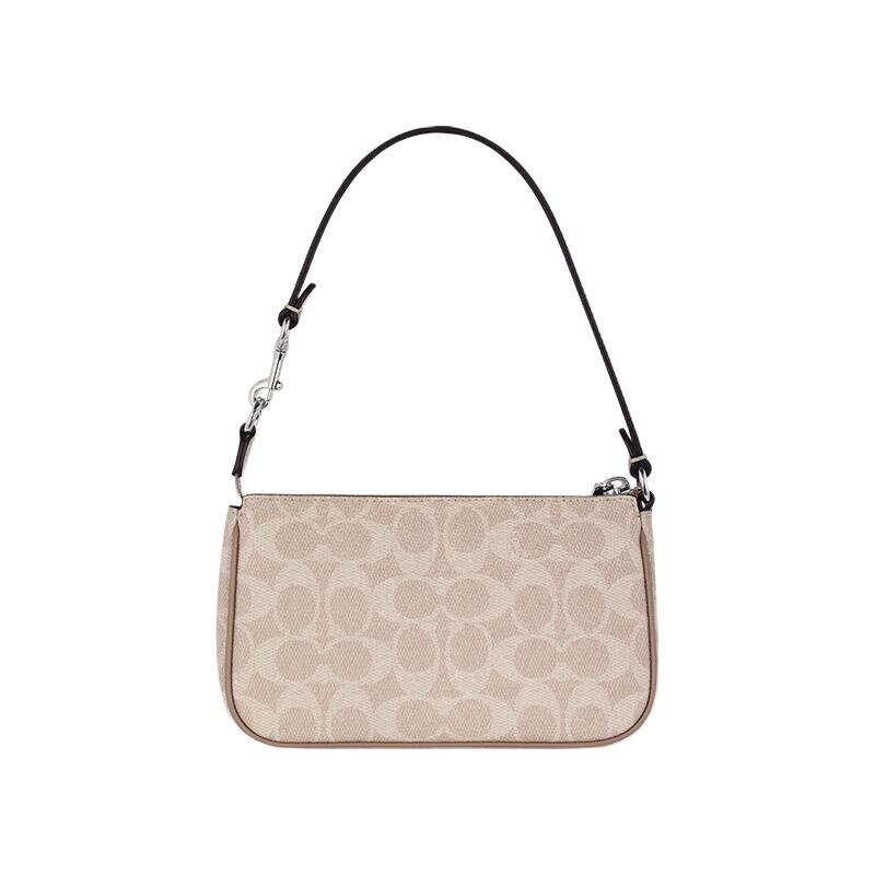 COACH NOLITA19小号麻将包 CW426SVPWH杏色 单肩手提包