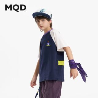 MQD马骑顿 吸湿速干抗菌凉感 藏青 140 男童T恤
