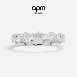 APM Monaco 白色Art Déco Pavé手链