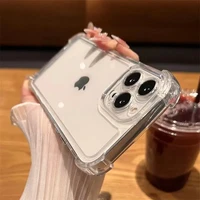 爆款四角防摔气囊苹果14/13手机壳iPhone15promax12防摔11透明xs