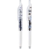 国誉 eric系列联名 按动中性笔 0.5mm 蓝色+棕色 2支装