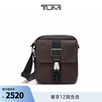TUMI 商务简约 男士单肩斜挎包  深棕色