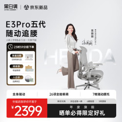 黑白调 E3 Ultra五代AI追腰人体工学椅 白月光 附脚托
