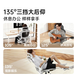 黑白调 P2 Pro 人体工学椅 霜白 标配款