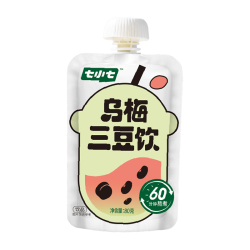 七小七 乌梅三豆饮儿童饮料80g*12袋 宝宝果泥儿童果汁健康饮料