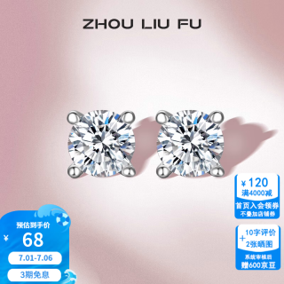 每日必抢：周六福 ZLF）3折！ S925银 养耳洞简约气质  耳饰一对
