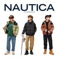 NAUTICA 美式儿童户外运动款绒感羽绒服 棕色