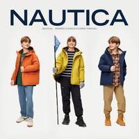 NAUTICA 美式儿童户外冲锋滑雪三防羽绒服 黄绿(赠渔夫帽)