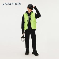 NAUTICA 美式儿童户外机能羽绒马甲 果绿