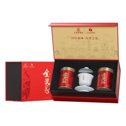 林湖 川红工夫金奖85特级橘糖香浓香型红茶新茶叶礼盒装250g送礼