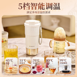 BVGMAV 食品级316不锈钢 便携式咖啡杯 月光白 保温杯