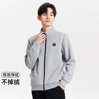 拓路者 男士立领纯色夹克 灰色 L