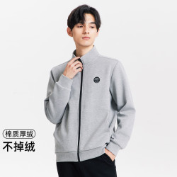 拓路者 男士立领纯色夹克 灰色 L