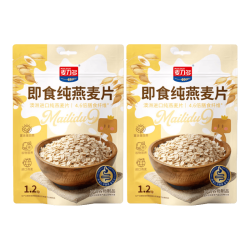 麦力多 即食纯燕麦片纯燕麦片（1200g*2袋）