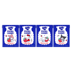 蒙牛 纯甄草莓果粒风味酸奶 125g×12盒