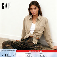 Gap 女装秋季款宽松长袖衬衫 793514