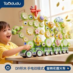 淘嘟嘟 Taodudu）电动百变齿轮积木轨道小火车玩具儿童男女孩子宝宝3-6岁生日礼物