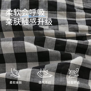 欧姆熊 女童夏季薄款套装 黑白格子 100cm