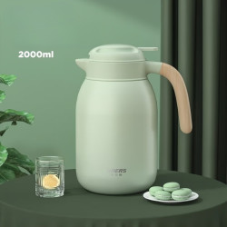 HAERS 大容量不锈钢家用保温壶热水壶办公室茶壶暖水壶2L
