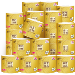 清风 原木纯品金装系列 有芯卷纸 4层*140g*30卷
