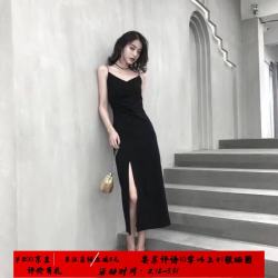 FOURDATRY 吊带连衣裙女桔梗法式显瘦2025新款春季复古开