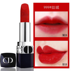 Dior 口红烈艳蓝金魅惑 粉漾闪亮女士不掉色唇膏3.5g 烈焰蓝/金#999丝绒