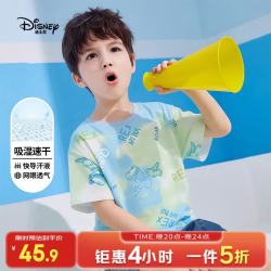 迪士尼 童装男童短袖T恤