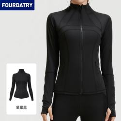 FOURDATRY 蜜桃拼接运动外套女立领透气健身显瘦瑜伽服外
