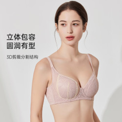 欧迪芬 秋冬女大胸显小轻薄透气文胸软钢圈防凸点侧收副乳胸罩XB4302