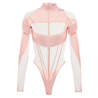 Thierry Mugler Mugler Thierry Mugler 拼接连体紧身衣 P00683016