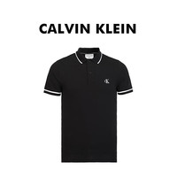 CK Calvin Klein CK 夏季运动休闲男短袖T恤polo衫 J30J315603 黑