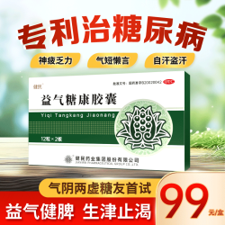 健民 益气糖康胶囊糖尿病辅助治疗平衡血糖调理代谢气阴两虚中成药