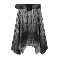 S.DEER圣迪奥 复古腰带肌理印花 半身裙