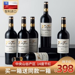 福蒂特娜 纳祥 赤霞珠 干红葡萄酒 2017年 750ml*6瓶 整箱装