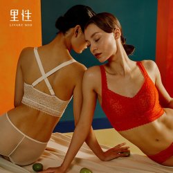 里性 青年女性蕾丝侧收无钢圈美背文胸 L04S8S1