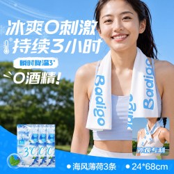 巴迪高 冰感凉感湿巾 海风薄荷2条