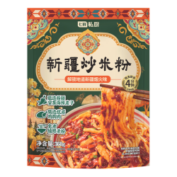 七鲜私厨 新疆炒米粉360*2 鲜湿免煮米粉 新疆安吉海拉皮子微波方便速食