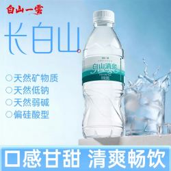 白山 一云长白山天然矿泉水弱碱低钠含偏硅酸350ml瓶装 350ml*12瓶（新老包装随机发）